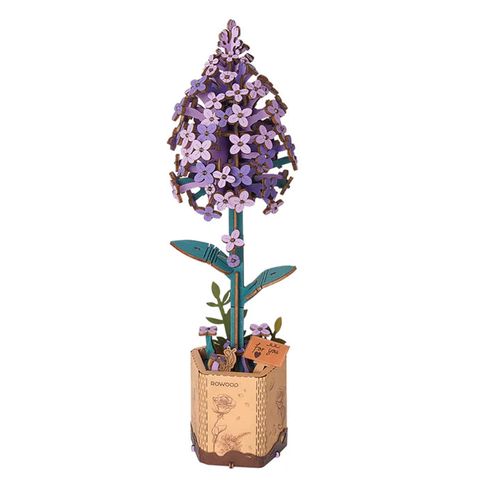 Lilac DIY wood flower Robotime